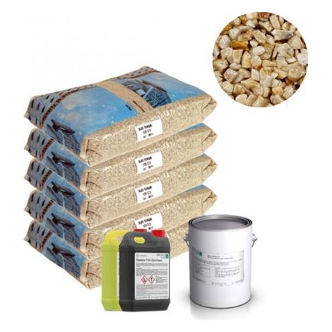 Moquette de pierre - Kit complet 8m² - Teinte : Jaune Sable