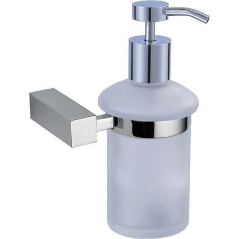 Multi dosatore di sapone 200 ml in vetro satinato, cromo (ELE99)