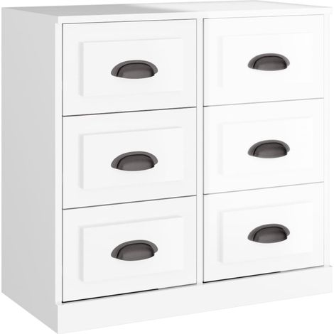 Maison Exclusive - Aparador madera contrachapada blanco brillante (1/5)