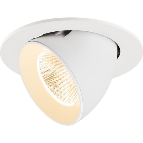 Encastré downlight NUMINOS® GIMBLE L intérieur 2700 K 40° IP20 rond blanc - SLV - 1009716