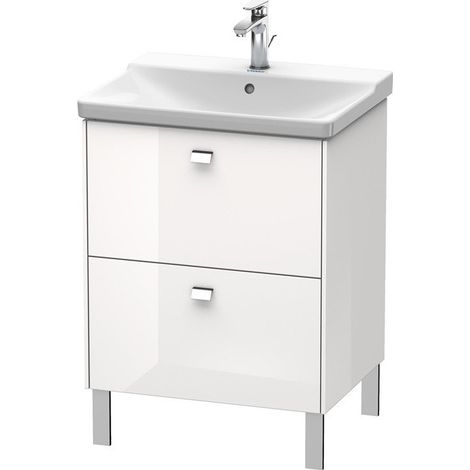 BRIOSO Mobile lavabo Griffe cromato 691x620x479mm bianco lucido