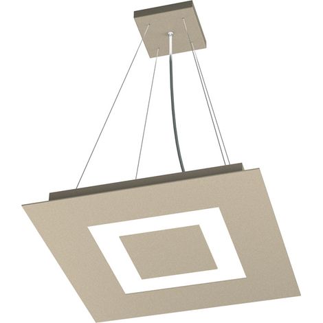 Sospensione Moderna Quadrata Carpet Metallo Sabbia 4 Luci 2G11 39Cm (1/4)