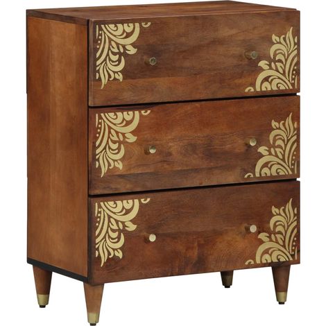 vidaXL Buffet Marron 60 x 33 x 75 cm Bois de mangue massif (1/5)