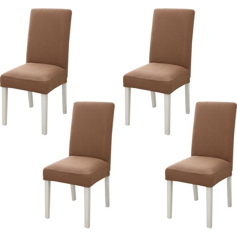 Ensemble de 4 housses de siège - Hauteur du dossier : 45-55 cm - Blanc jade (1/5)