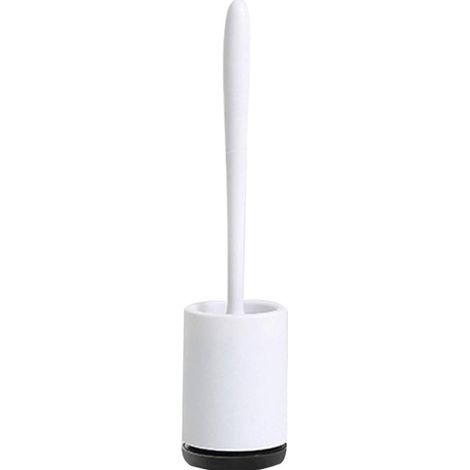 Porte-Brosse de Toilette Silicone Set WC Type de Plancher de ménage Salle de Bain Soft Cheveux TPR Tête