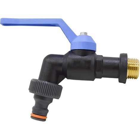 Robinet de Jardin Antigel à Boisseau Sphérique 1/2'' Vanne d’Arrêt avec Raccord Automatique pour Tuyau Adaptateur de Robinet Antigel pour Canalisations Contrôle Précis de l’Arrosage (1/5)