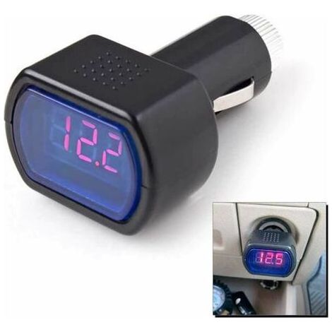 Voltmetre Testeur de Batterie Auto Voiture Camion Caravane 12V 24V Allume-Cigare (1/4)