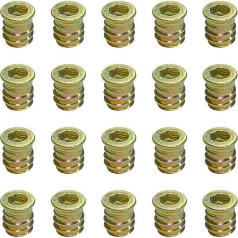 Lot de 20 écrous filetés pour meubles en bois M6 x 13 mm-RAPANDA (1/5)