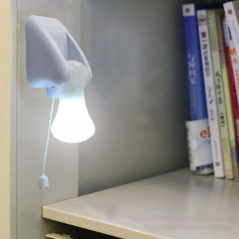 Lampe Led Autocollante - Lampe À Cordon D'Extraction - Éclairage Pour Armoire Et Placard - Blanc 4000 K - 10 Lm - 7 X 5 X 6 Cm - 1 Pièce (1/4)