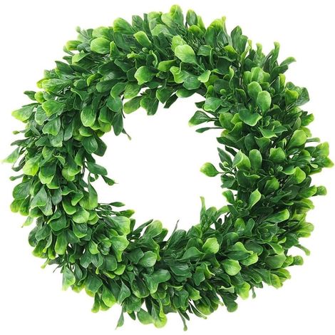 Guirlande Printemps - Guirlande Feuillage Artificiel Blanc - Décoration Porte Fenêtre Jardin Intérieur Extérieur - Diamètre 40 cm - 1 Pièce (1/5)
