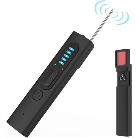 Détecteur Micro Espion, Detecteur de Camera et Micro Espion, 6 Niveaux de sensibilité, 4 Modes, 36 Heures d'autonomie, protégez Votre Vie privée sous Tous Ses aspects (Noir) (1/5)
