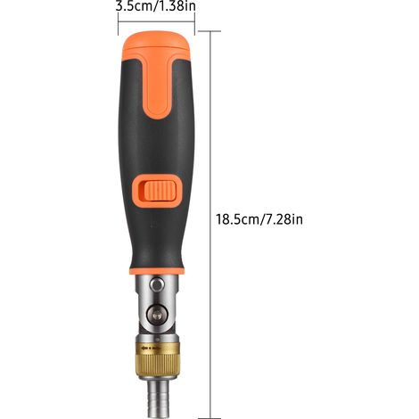 Destornillador de carraca bidireccional, juego de 10 destornilladores de carraca multipunta, punta de destornillador ajustable de 6,23 mm (1/3)