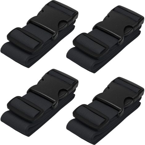 4er-Pack Gepäckgurte für Koffer – Premium-Nylongurte für Gepäcksicherheit, verstellbare Länge 1–2 Meter, strapazierfähige Koffergurte (1/5)