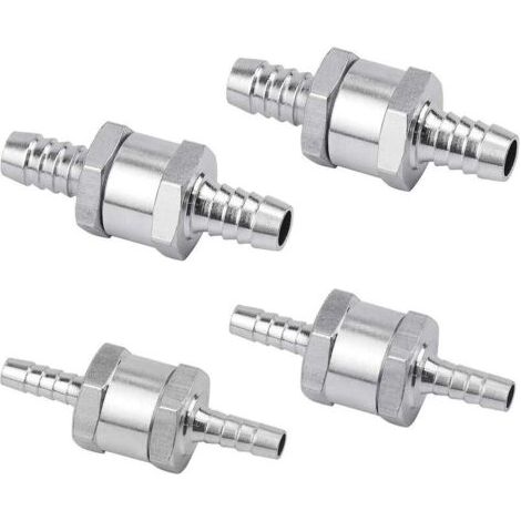 Clapet anti-retour unidirectionnel pour pompe à carburant – Lot de 4 pièces 6/8/10/12mm – Alliage d'aluminium – Compatible essence et diesel - rx007-12mm (1/5)