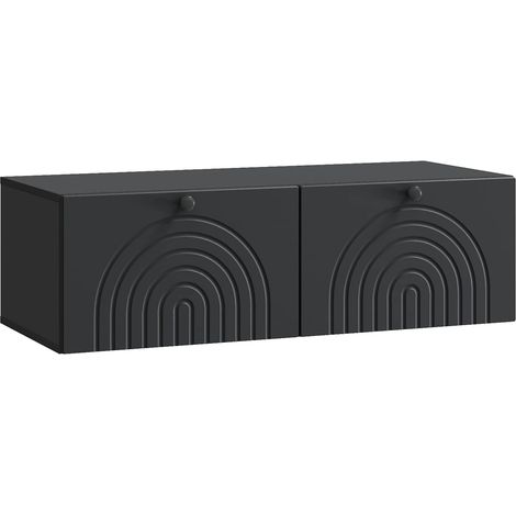 vidaXL Mobile Porta TV da Muro Montaggio a parete Nero 99 x 41 x