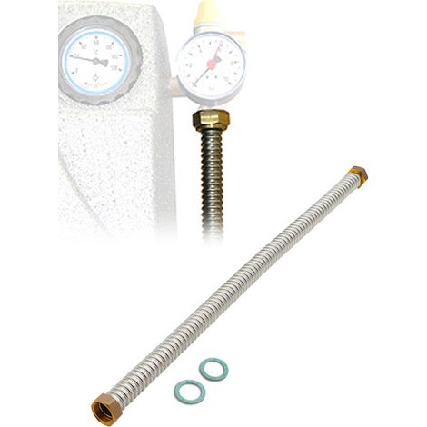 Kit tubazione flessibile 3/4" per collegamento vaso espansione solare - Lunghezza 100 cm
