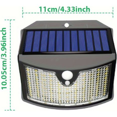 Wiederaufladbare Solar-Wandleuchte, ideal für Gärten, Garagen, Terrassen und Einfahrten – Modell 4