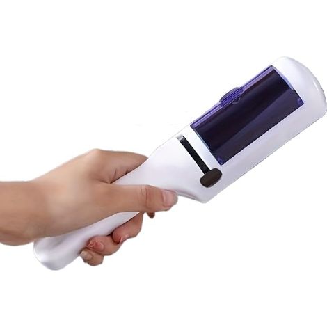 Hocheffiziente elektrostatische Staubbürste, wiederverwendbare elektrostatische Reinigungsbürste, ergonomisch geformt, entfernt schnell Haare, Staubbürste (weiß) (1/5)