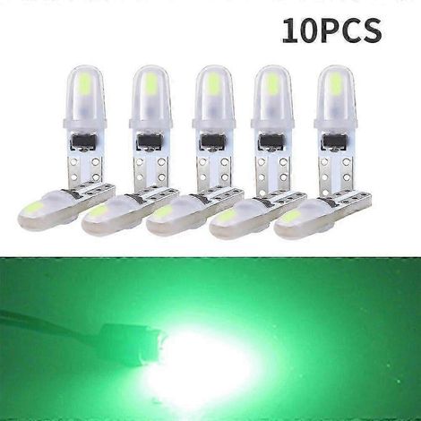 Lot de 10 ampoules LED T5 pour automobile, éclairage de tableau de bord 3014 2SMD 12V, éclairage intérieur latéral, lampe pour instruments et jauges. (1/5)