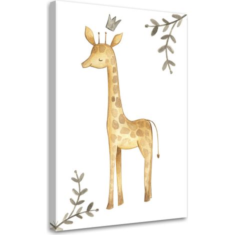 Tableau sur toile Girafe pour les enfants 40x60 (1/5)