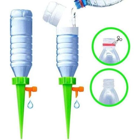 40pcs Goutte à Goutte Bouteille Irrigation Goutte à Goutte Bouteille Arroseur Automatique Plantes Arrosage Goutte a Goutte avec Vannes pour Jardin Maison Intérieur Extérieur Pot de Fleur