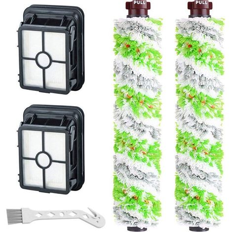 Confezione di ricambio 2 rulli spazzola + 2 filtri BISSELL Crosswave serie 17132 e 2225N per famiglie con animali domestici e fumatori Accessori per aspirapolvere Bissell Crosswave