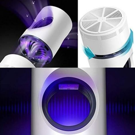 Lampe anti moustique Lampe Anti-Insecte USB améliorée à 360 ° UV Lampe anti-moustique photocatalytique ultraviolette anti-moustique (1/4)