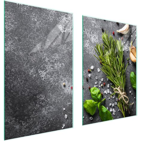 PIASTRA PROTETTIVA IN VETRO PER CUCINA 65x52 SPEZIE (1/5)