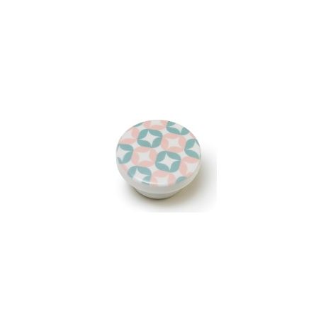 Blister avec 4 boutons ronds pour meubles en bois finition rose mod.e222 ø40mm rei. (1/5)