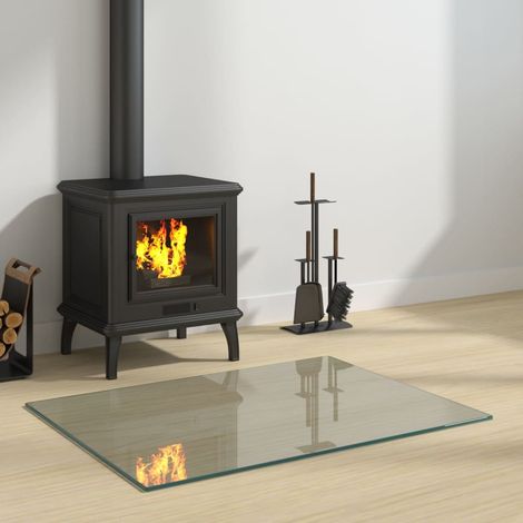 Placa de vidrio para chimenea rectangular 80x60 cm vidaXL (1/5)