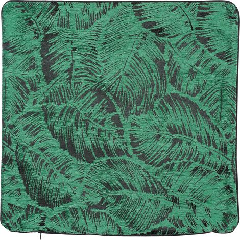 Housse de coussin esprit jungle tropicale Vert 40x40 cm