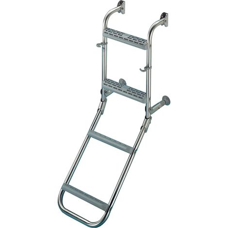 Scala pieghevole trem 3 gradini acciaio inox marino antiscivolo