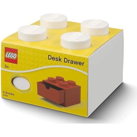 Boîte blanche Lego® avec tiroir pour 4 (1/3)