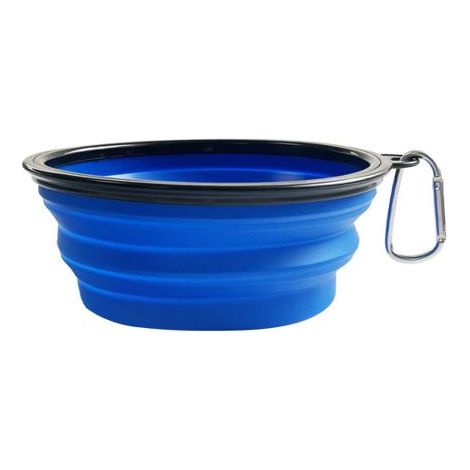 KLVGTIFS PU - Gamelle à crochet bleu foncé, gamelle pour chat de 1000 ml, gamelle d'eau pliable pour animaux de compagnie, gamelle por (1/5)