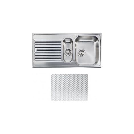 CM 011265DCSSP Zenith plus Lavello ad incasso Acciaio inox Antigraffio con Gocciolatoio a Sinistra 100 x 50 cm colore Acciaio inox (1/5)