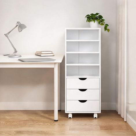 Meuble de rangement de bureau blanco 38 x 40 x 86,8 cm (1/5)