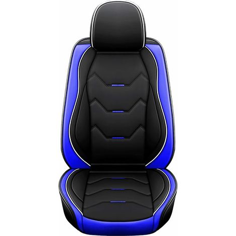 Universal PU Leather Car Van Front Seat Cushion Pad Cover Protector Mat(Blue Type F 1pc Full Seat Cover) (1/3)