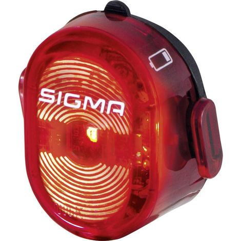 Sigma Feu arrière de vélo NUGGET II à batterie rouge, noir (1/2)