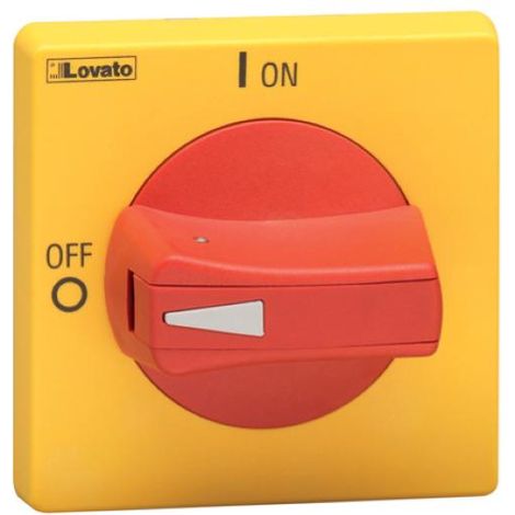 Azionamento manuale per interruttori giallo/rosso con lucchetto UL508A GAX64