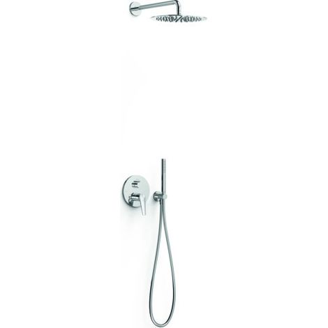 Kit mitigeur encastré 2 voies Rapid‑box pour douche Fuji Chrome - TRES 28138004