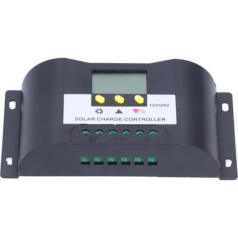Intelligenter Solarladeregler, ABS-Solarpanelregler, 12 V/24 V, LCD-Display, automatische Timer-Modi, USB-Ausgang zum Laden von Akkus und zum Anschluss von Gleichstrom (1/5)