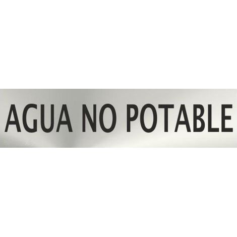 Señal industrial de acero inoxidable Agua no potable Adhesivo 0,8mm 50x200mm SEKURECO (1/2)