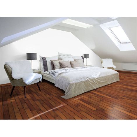 Eiffel Art Construction – Parquet massif pont de bateau en acajou – Joint de PU intégré – Finition huilée naturelle – Dimensions 9 x 30 à 90 cm – Épaisseur 12 mm (1/4)
