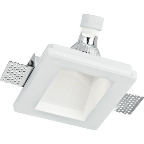 "Faretto ad incasso GHOST in gesso bianco verniciabile con emissione luce asimmetrica" (1/3)