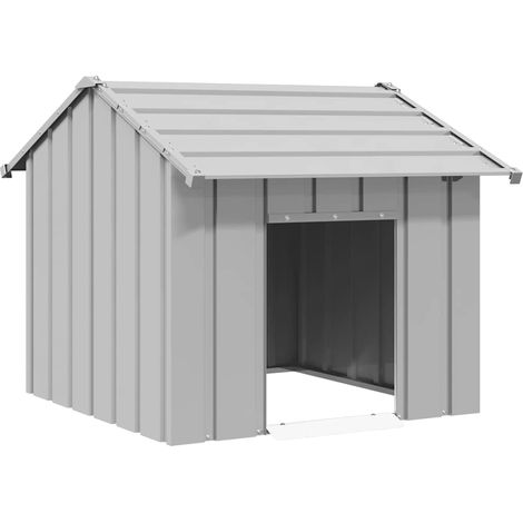 Hundehütte mit Dach 85x107x81 cm Verzinkter Stahl