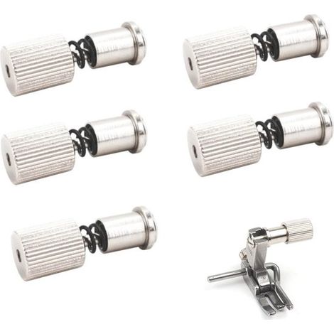 Paquete de 5 tornillos para prensatelas,Clips de resorte para máquina de coser,Clips universales para prensatelas (1/5)