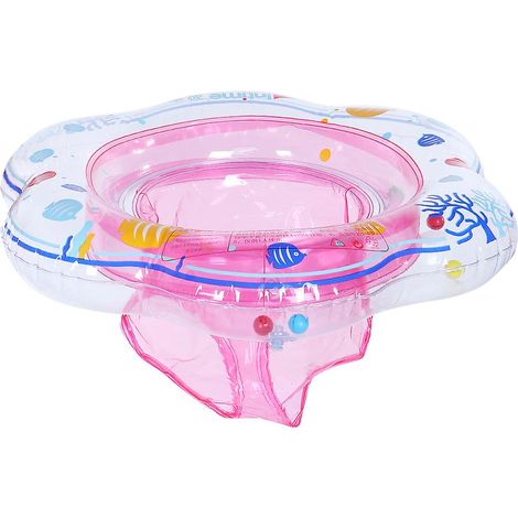 Bouée gonflable rose pour enfants - Jouet d'apprentissage de la natation en été