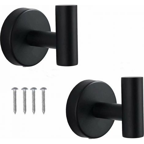 2PCS Towel Hooks, Bathroom Hooks, Sus 304 Heavy Duty Stainless Steel Wall Hooks for Bathroom, Robe Hook, Wall Hanging Hooks, Towel Hooks (1/5)