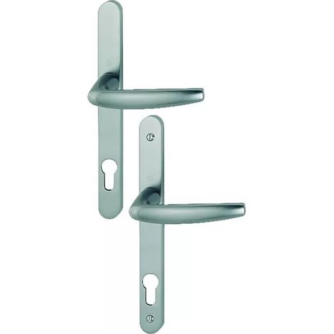 Ensemble de béquille sur plaque étroite Atlanta - HOPPE AG - Aspect inox - Saillie normale - Pour porte 58 à 67 mmCarré de 8 mm, entraxe 92 mm