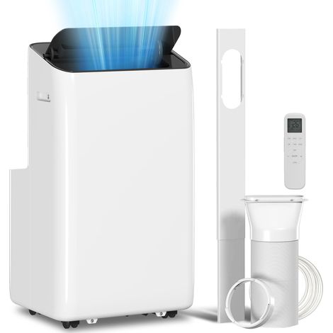 Climatiseur portable 12 000 BTU avec technologie Inverter, climatiseur 6 en 1 avec rotation automatique à 60°, minuterie 24 h, télécommande (1/5)